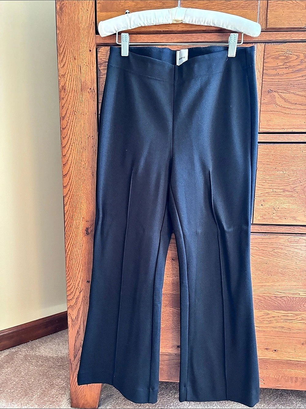 Maeve Poppy Kick-Flare Pull-On Pants Black Small